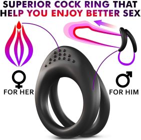 Cock Ring for Men Erection Enhancing Stay Harder Strechy Penis Ring with Triple Penis Rings Personal Cockrings Male Adult Sex Toys for Men Couple