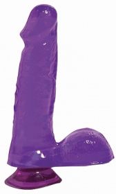 Basix Rubber Works 6 inches Dong Suction Cup Purple